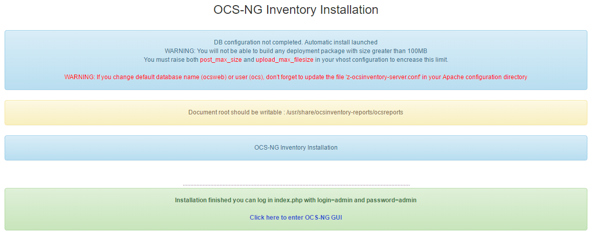 ocs inventory web