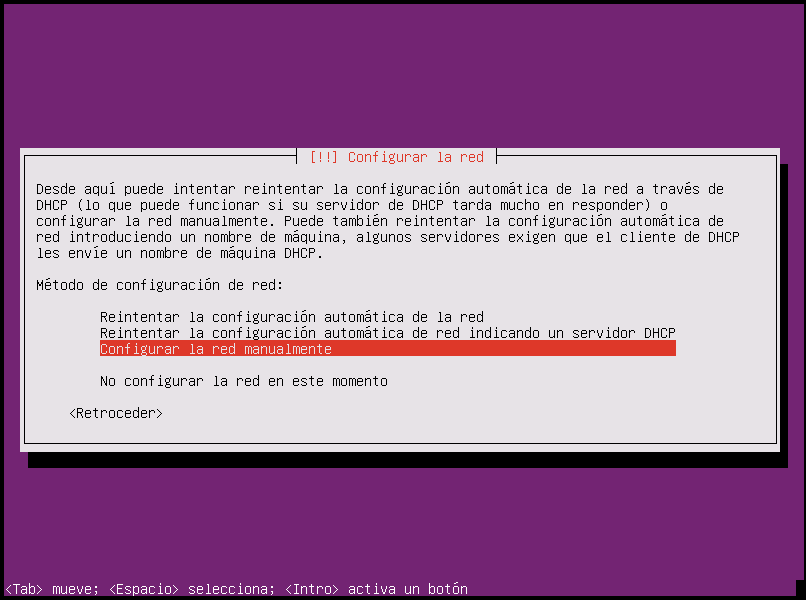 ubuntu server 16.04.1 LTS configurar red