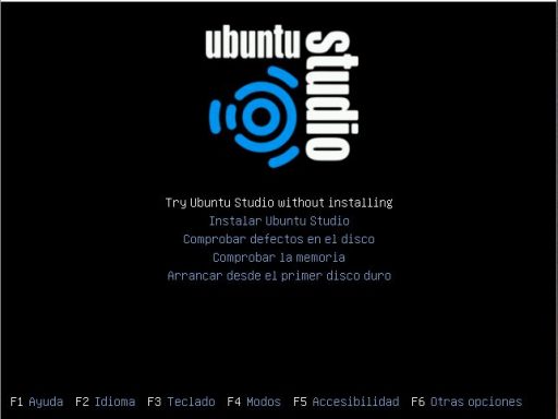 Ubuntu Studio 18.04 inicio instalación