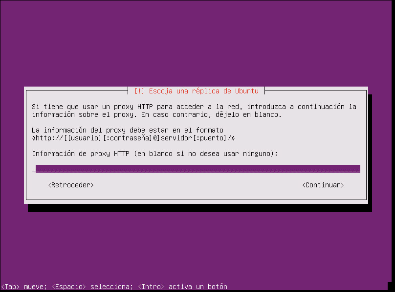 instalar ubuntu minimal 18.04 configurar proxy