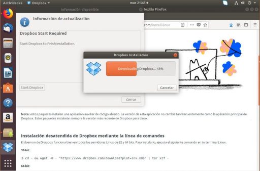 instalar dropbox en ubuntu 18.04 actualización
