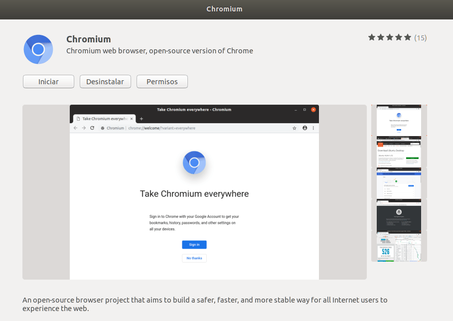 instalar chromium en ubuntu_iniciar