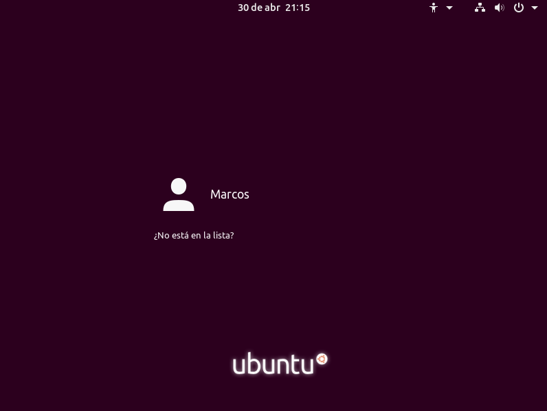 instalar ubuntu 19.04 inicio de sesión
