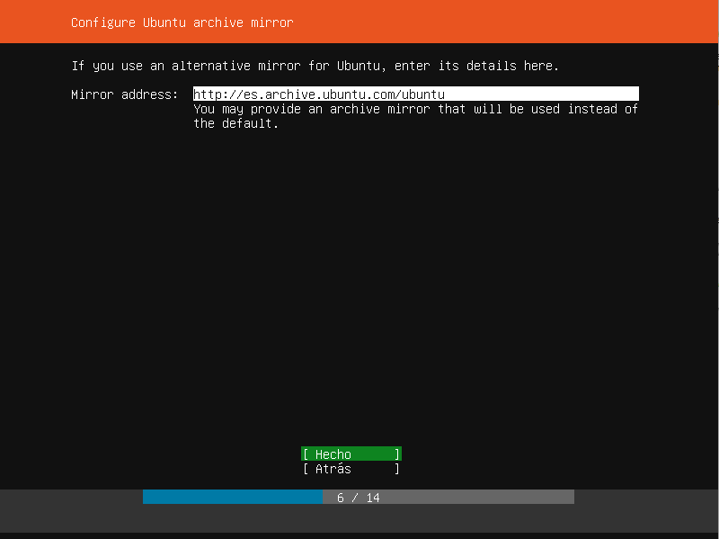 ubuntu server 19.04 instalacion mirror
