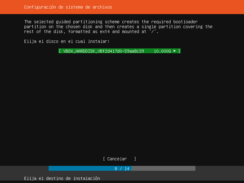 ubuntu server 19.04 instalar seleccion de disco duroPNG