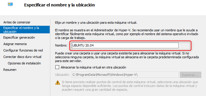 hyper - v ubuntu 20.04 como máquina virtual instalar