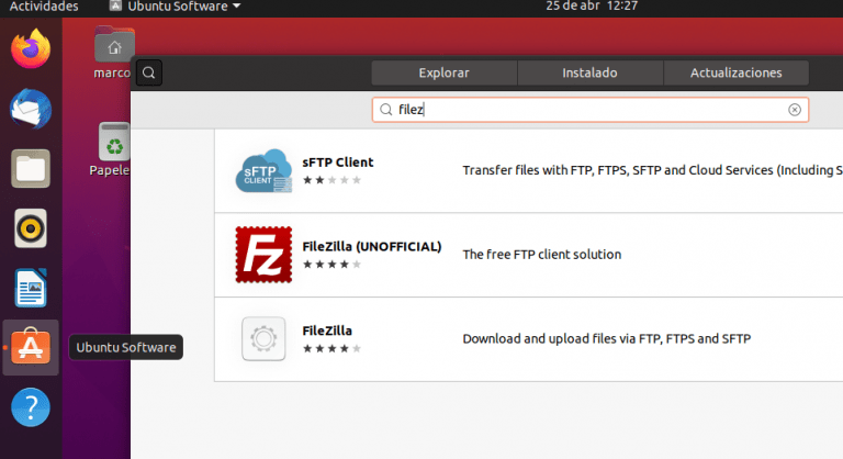 ubuntu filezilla version