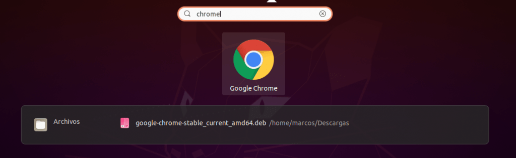 lanzar google chrome en ubuntu 20.04
