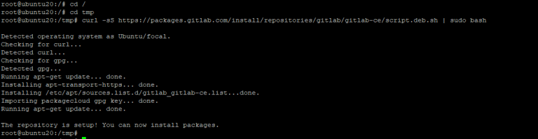 how to install gitlab ubuntu 20.04